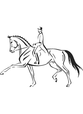 Dekal dressyrhäst