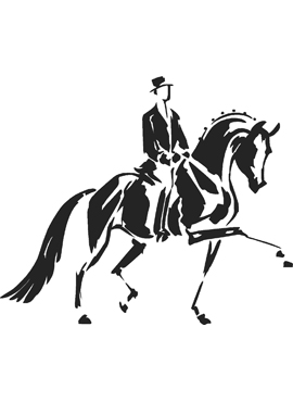 Dekal dressyrhäst
