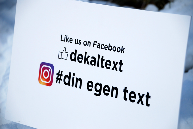 facebook och instagram dekaler