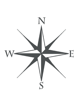 Kompassros självhäftande