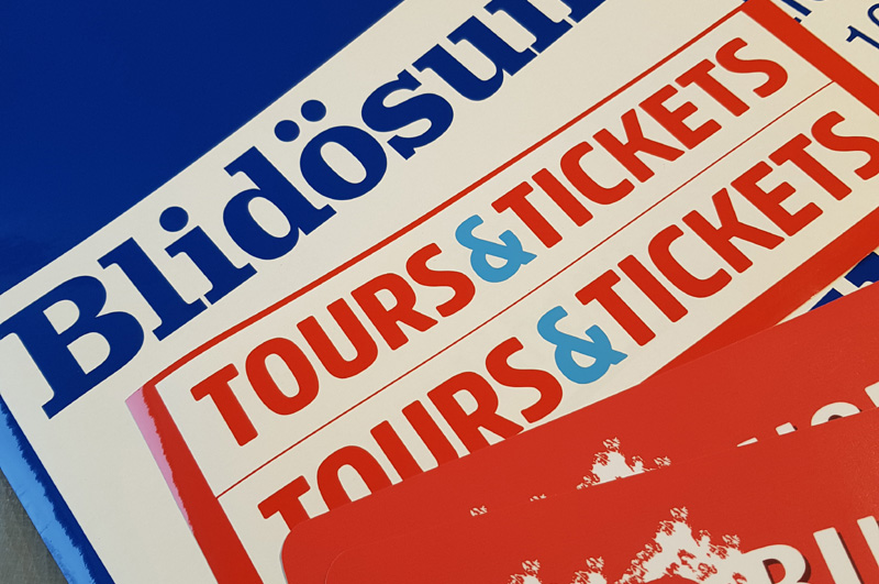 Dekaler till skyltar