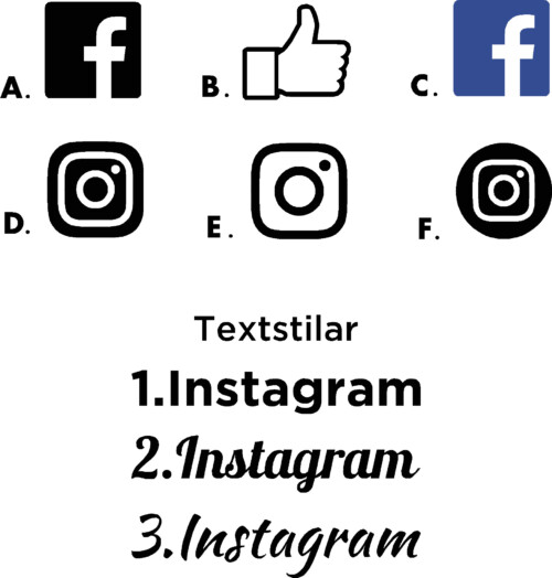 Instagram Facebook dekaler